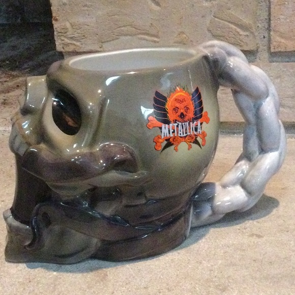 RARE Metallica PusHead Rebel ceramic skull mug - Picture 3 of 9